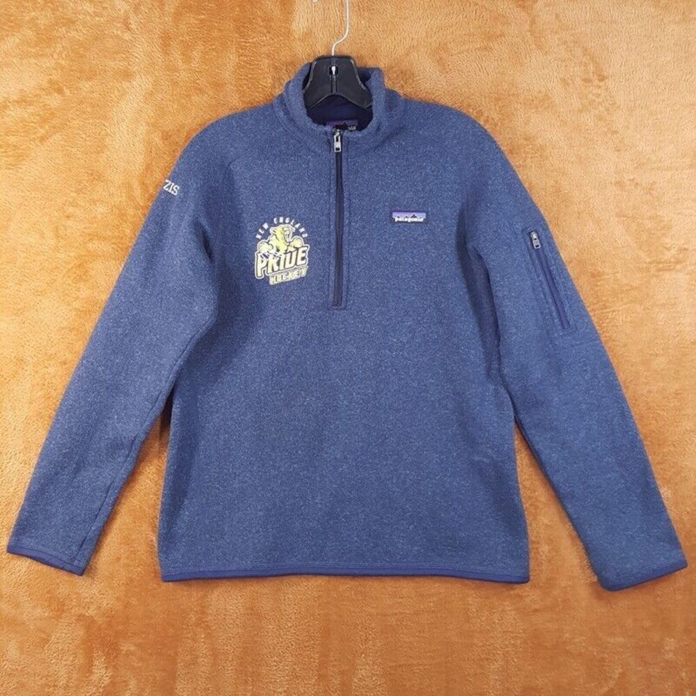PATAGONIA Womens Sweatshirt Medium Blue 1/4 Zip Better Sweater Fleece Outdoor